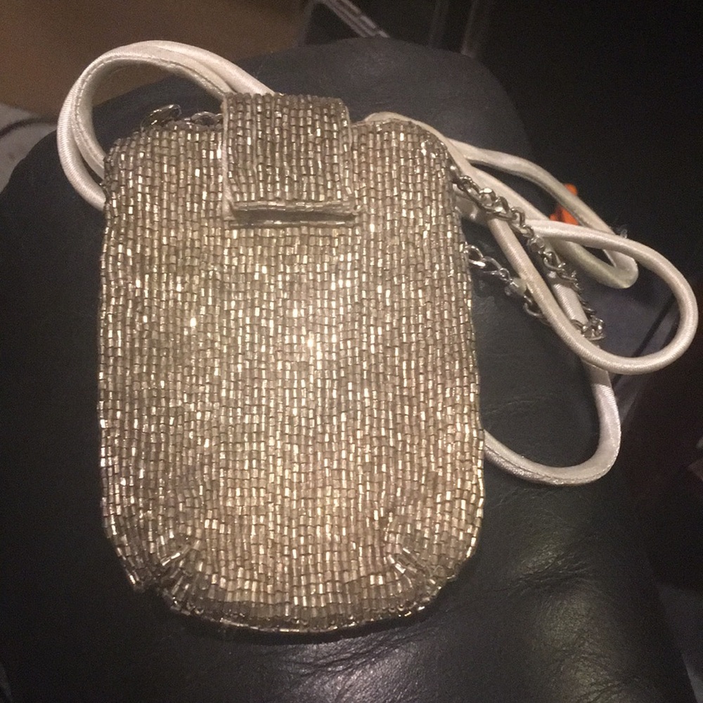 Brand New Liz Claiborne Silver Cellphone Purse